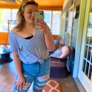 Mossimo supply co burnout slouchy pocket tee